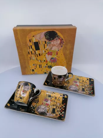 Gustáv Klimt, The Kiss, Šálky na espresso, 2sada 80ml