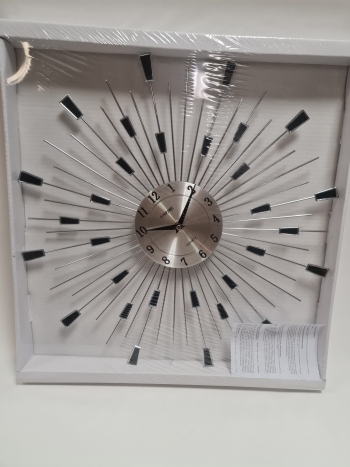 Dekoračné hodiny s tmavým dekorom, 46 cm