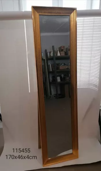 Zrkadlo stojace, hnedý rám, 170x46x4 cm