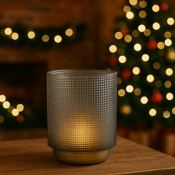 Svietnik sklenený 14,5x12cm