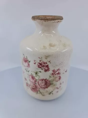 Keramická váza, Ruža 17x12cm