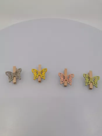 Dekoračné štipce motýliky  5x4cm