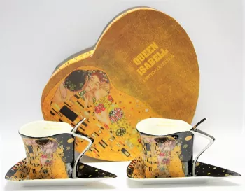 Gustáv Klimt, The Kiss, Šálky  2-sada, 250ml, čierny