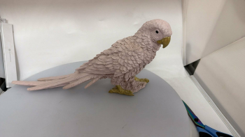 Figúrka papagáj, ružový, 20x47x10cm