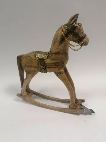 Drevený dekoračný kôň, 41x43x9 cm