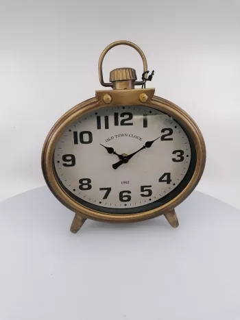 Stolové hodiny zlaté 22x24x5cm