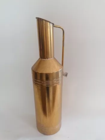 Zlatá kovová váza 69cm
