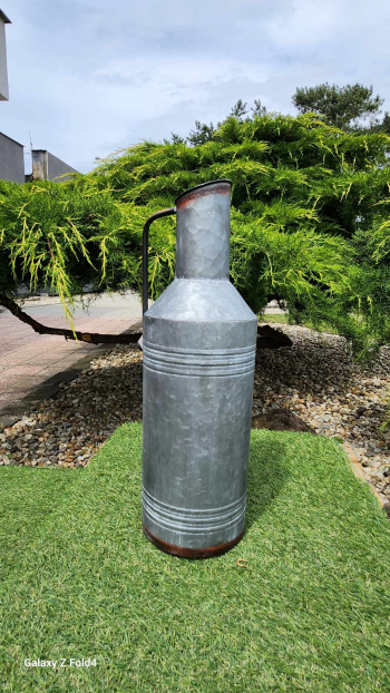 Strieborná kovová váza 69,5cm