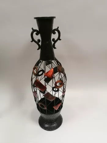 Podlahová kovová váza 76x24cm