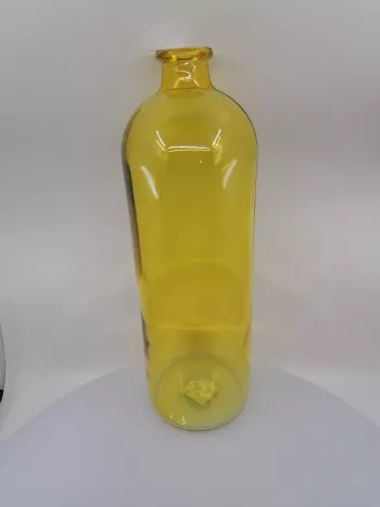 Žltá sklenená váza 41x13cm