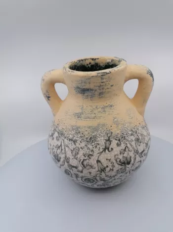 Keramická váza s úchytkami 24x20cm