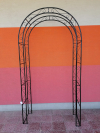 Svadobná brána, kovová, čierna, 230x120x40 cm