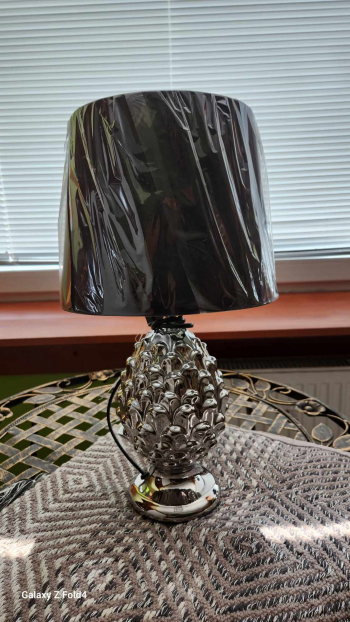 Strieborná ananásová lampa 45x25cm