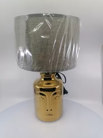 Zlatá keramická lampa busta 