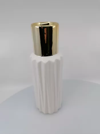 Bielo-zlatá váza 7x22,5cm