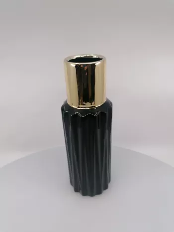 Čierno-zlatá váza 7x22,5cm
