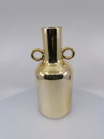 Zlatá keramická váza 24x10cm