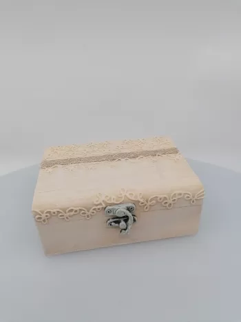 Drevená úložná krabička 15x11x6cm