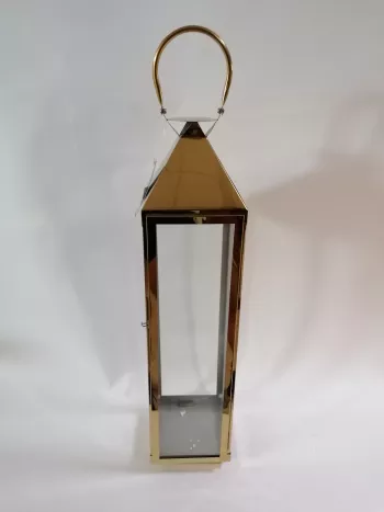 Zlatý chromovaný lampáš 71cm