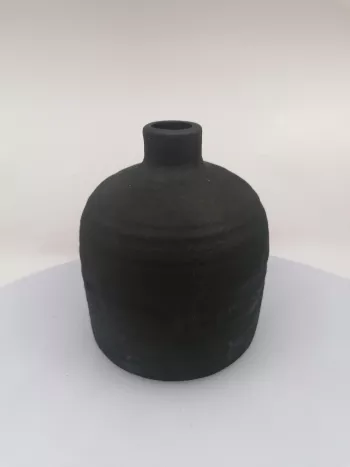 Čierna keramická váza 18x14cm