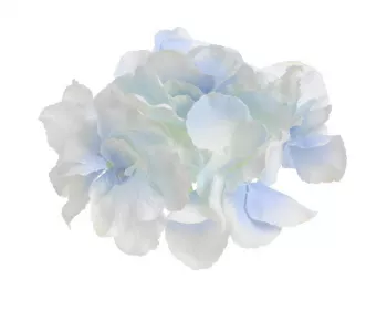 Umelý kvet hlava hortenzia, bielomodrý, 6 ks v balení