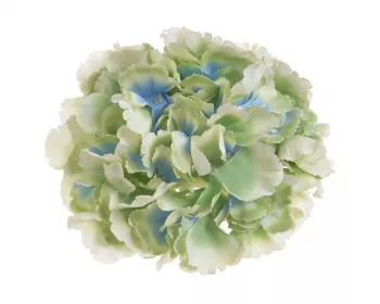 Umelý kvet hlava hortenzia, zelenomodrý, 20 cm