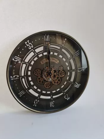Štýlové nástenné hodiny, čierne, 60 cm