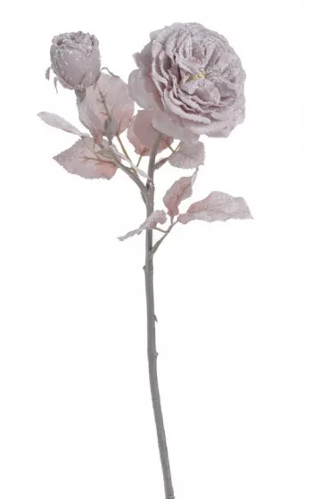 Zasnežená ruža, ružová, 48 cm