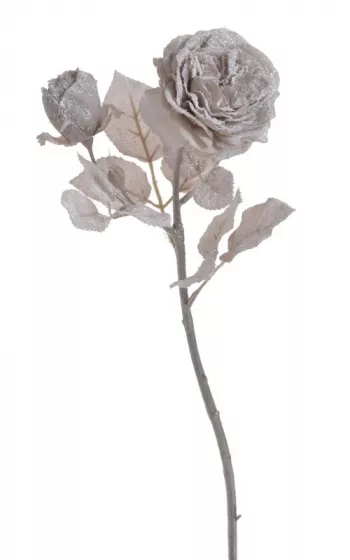 Zasnežená ruža, svetlá krémová, 48 cm