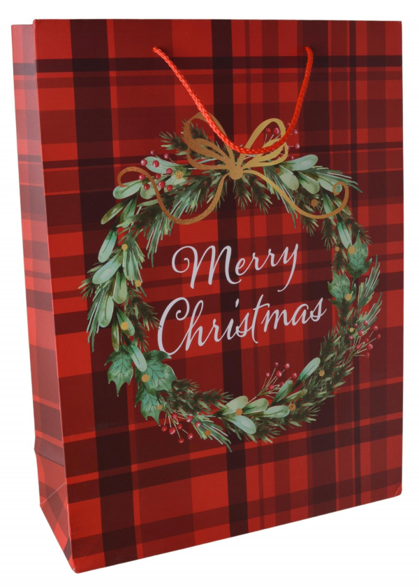Darčeková taška, MERRY CHRISTMAS, 12ks, 31x42x12 cm