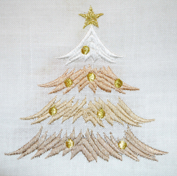 Obrús pod tanier, vianočný, bielo - béžový so stromčekmi, 30x45 cm