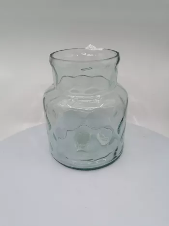 Sklenený svietnik, váza 12x18cm