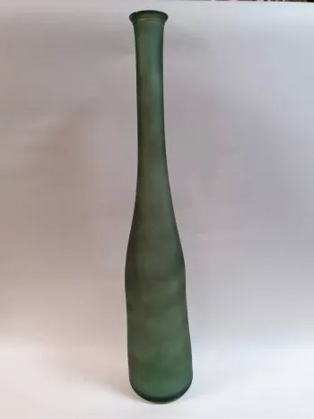 Sklenená váza, zelená, 100x20 cm