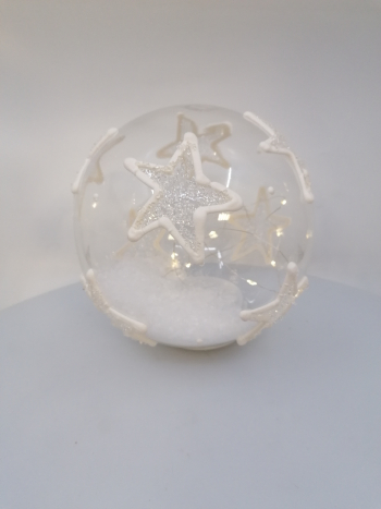 Sklenená svietiaca guľa 18cm, LED