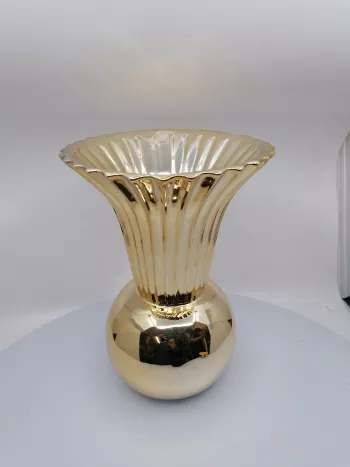 Zlatá keramická váza 18x25cm