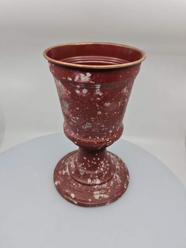 Plechová nádoba, červená, 28x15,5 cm