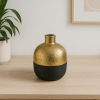Keramická váza čierno-zlatá  18x15cm