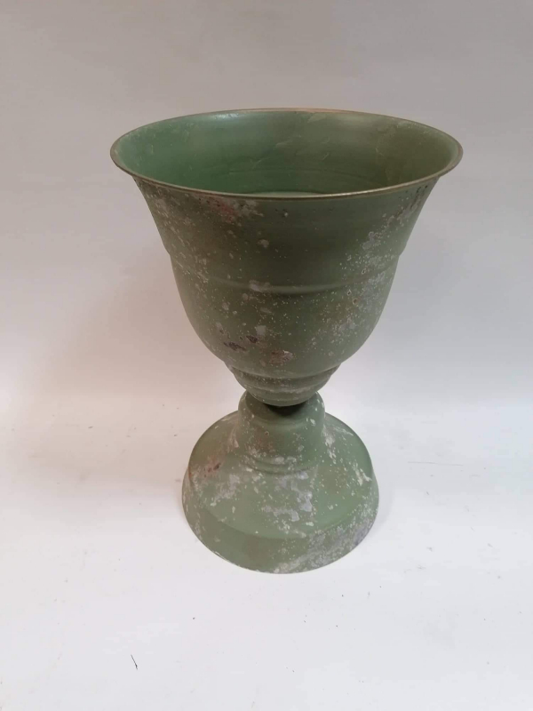 Plechová nádoba, zelená, 30x43 cm