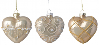 12 sklenené závesky medeno-strieborné