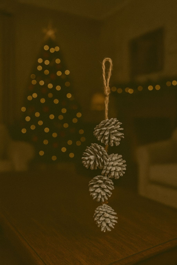 Záveska hnedých šišiek 