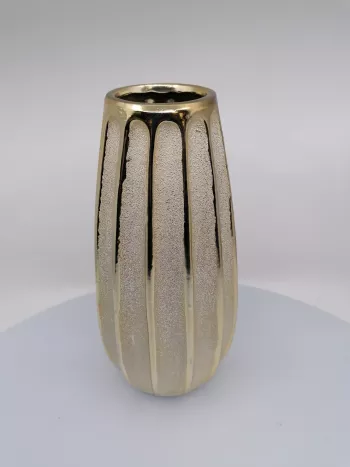 Zlatá keramická váza 24x11cm