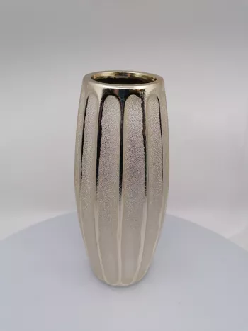 Zlatá keramická váza 26x12cm