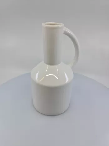 Biela keramická váza, Džbán, 24x12 cm
