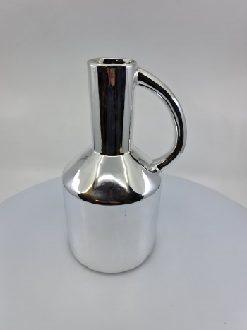 Strieborná keramická váza, Džbán, 24x12 cm