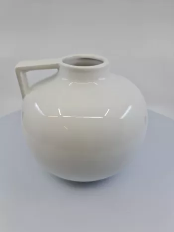 Biela keramická váza, Džbán, 17x18 cm