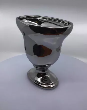 Strieborná keramická váza 20x10x10cm