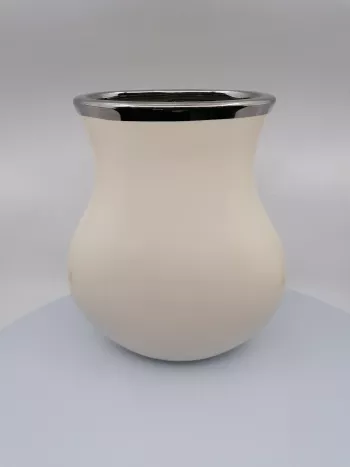 Keramická  váza ecru  14x21x25cm