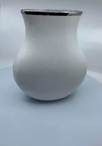 Biela keramická váza 10x15x25cm