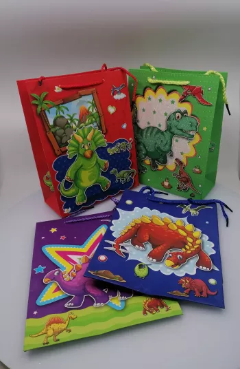 Darčekové tašky Dinosaury  12komplet