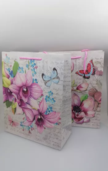 Darčekové tašky s magnoliou 12komplet